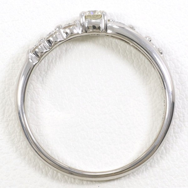 K18 White Gold Ring with Yellow Sapphire