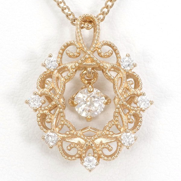 K18 Pink Gold Diamond Necklace