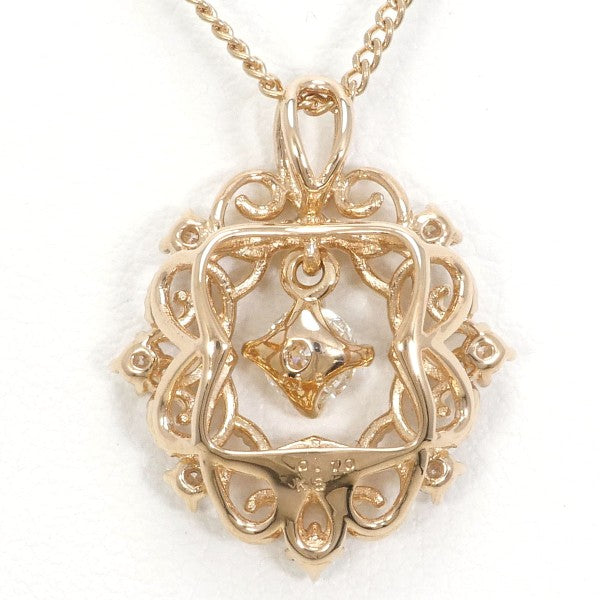 K18 Pink Gold Diamond Necklace