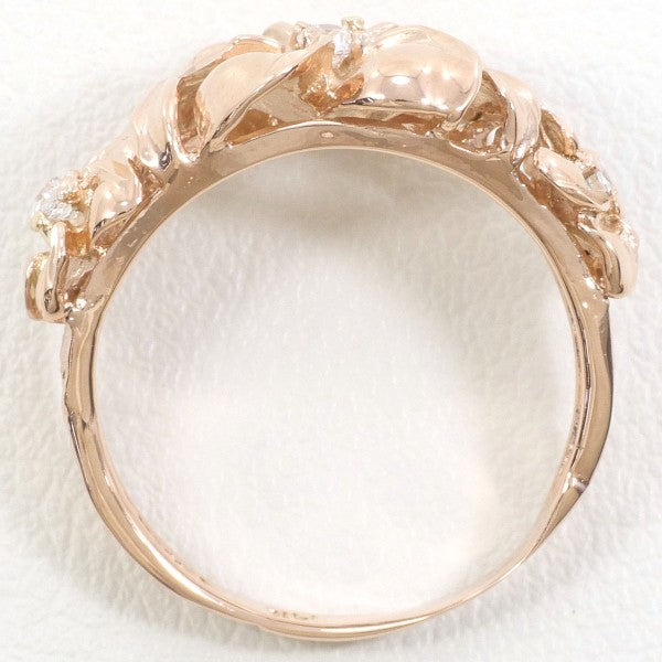 14K Pink Gold Zircon Ring Size 8.5