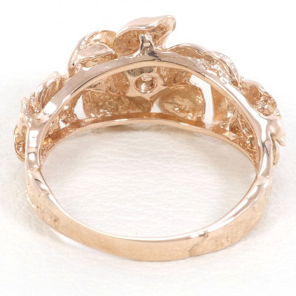 14K Pink Gold Zircon Ring Size 8.5