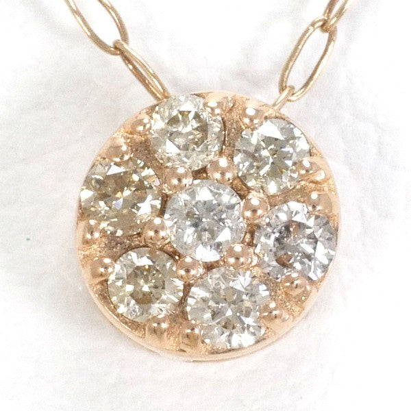 K10 Pink Gold Diamond Necklace