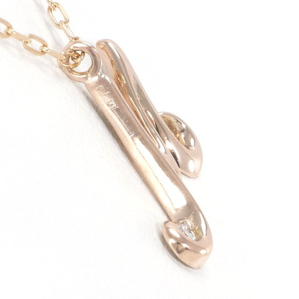 K10 Pink Gold Diamond Necklace