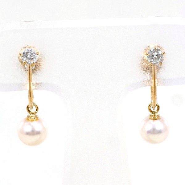 K18 Yellow Gold Pearl Earrings