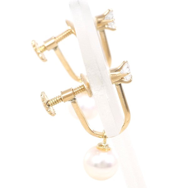 K18 Yellow Gold Pearl Earrings