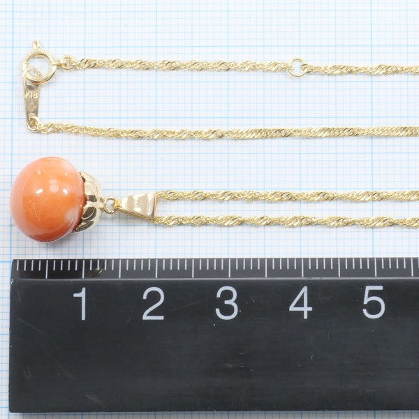 K18 Yellow Gold Coral Necklace