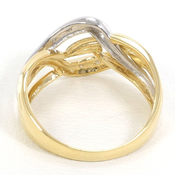 PT900 Platinum K18 Yellow Gold Diamond Ring