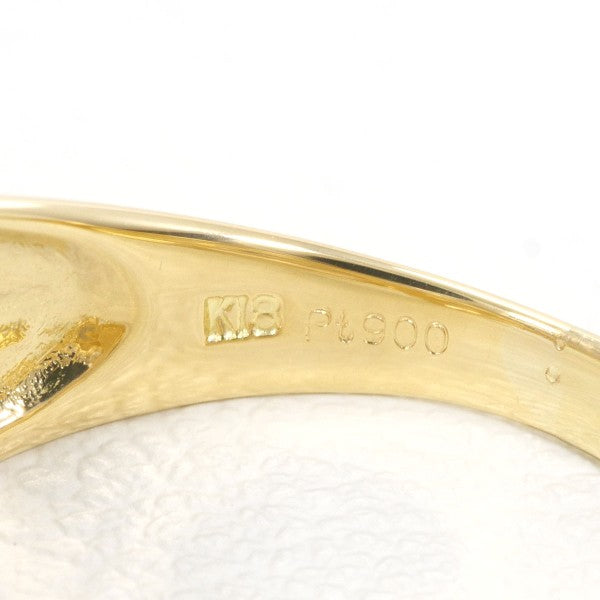 PT900 Platinum K18 Yellow Gold Diamond Ring