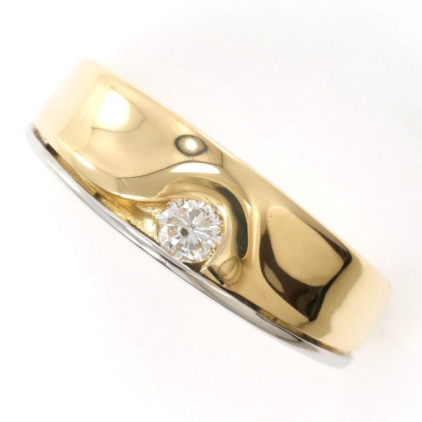 PT900 Platinum K18 Yellow Gold Diamond Ring