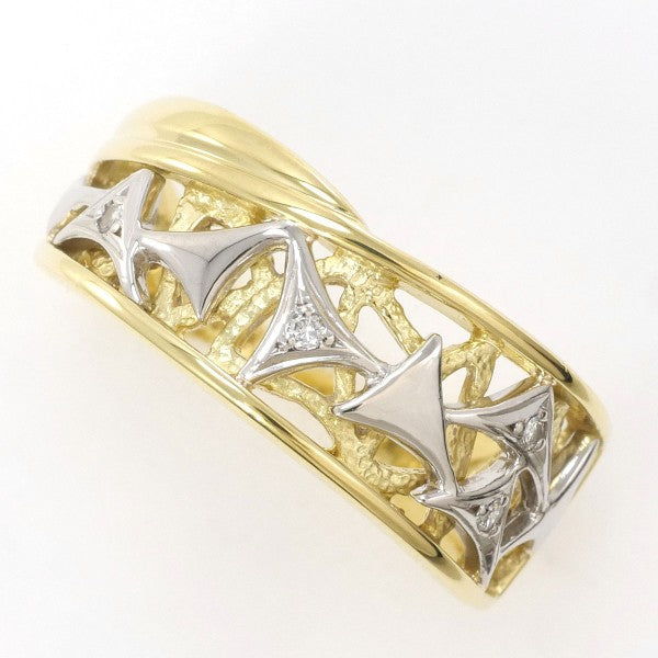 PT900 Platinum K18 Yellow Gold Diamond Ring