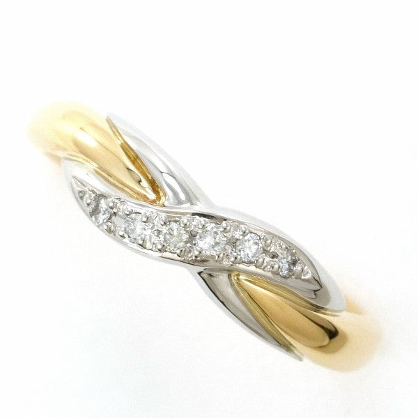 PT900 Platinum K18 Yellow Gold Diamond Ring