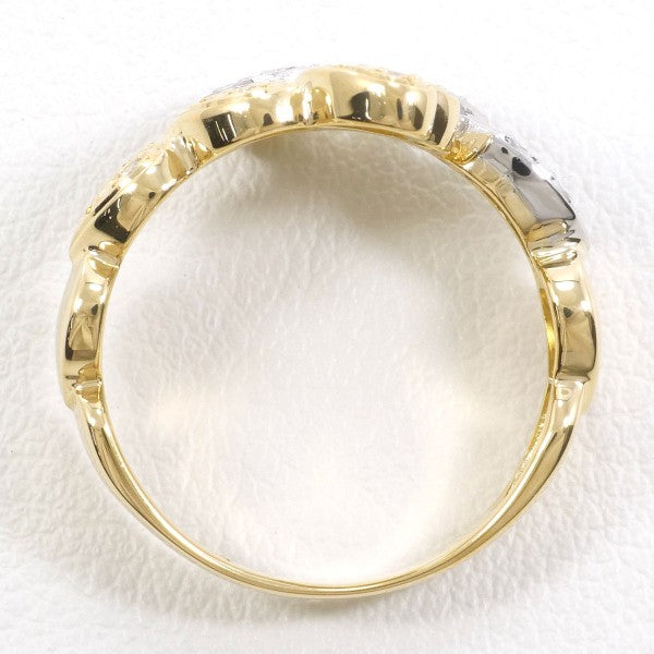 PT900 Platinum K18 Yellow Gold Diamond Ring