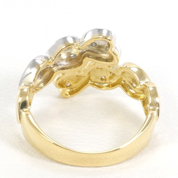 PT900 Platinum K18 Yellow Gold Diamond Ring