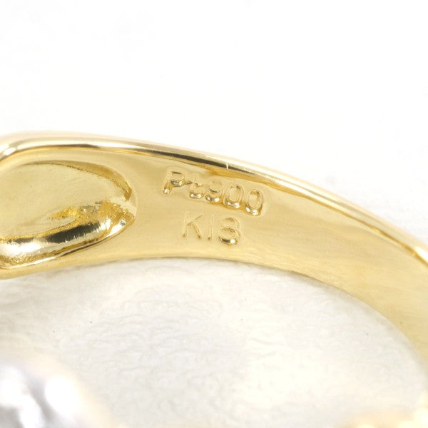 PT900 Platinum K18 Yellow Gold Diamond Ring