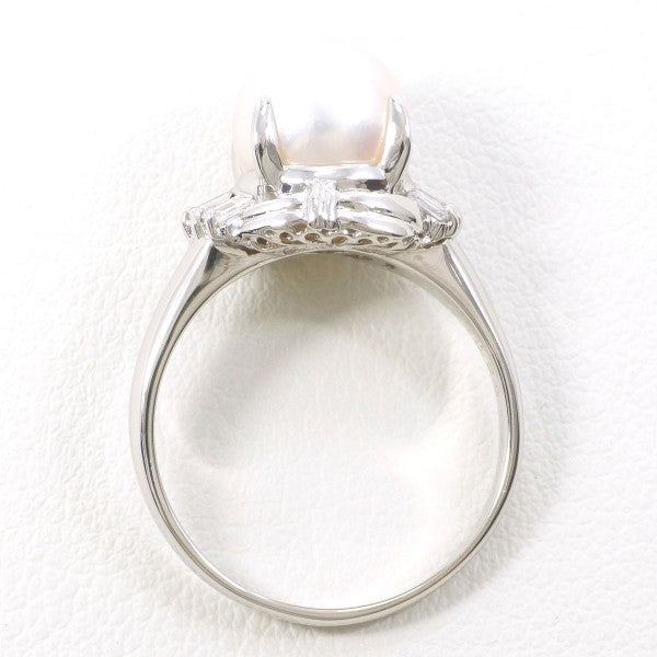 PT900 Platinum Pearl Ring 15