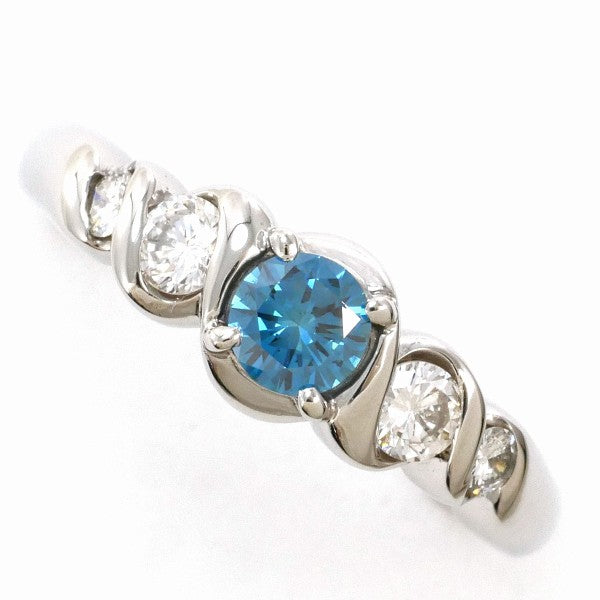 PT900 Platinum Blue Diamond Ring 11.5