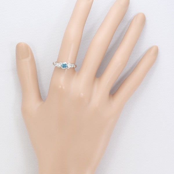 PT900 Platinum Blue Diamond Ring 11.5