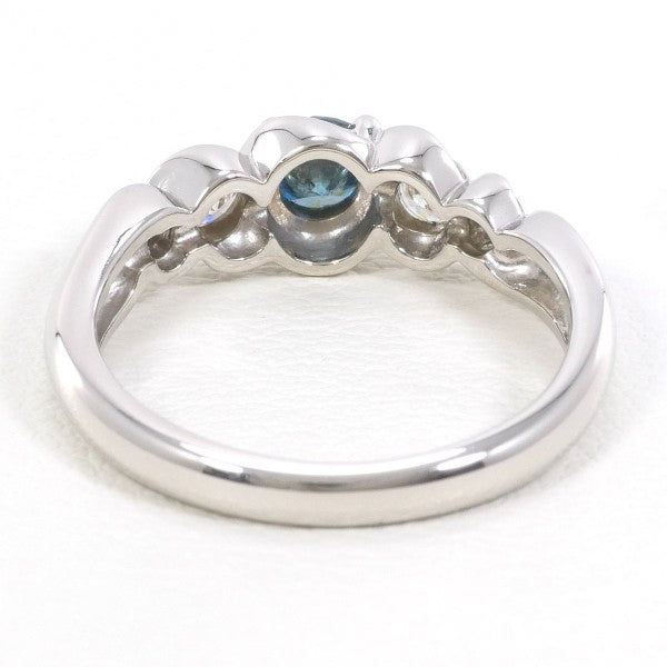 PT900 Platinum Blue Diamond Ring 11.5