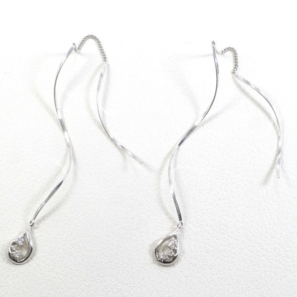 K18 White Gold Diamond Earrings