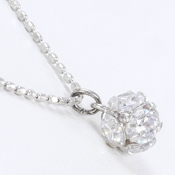 K18 White Gold Zircon Necklace