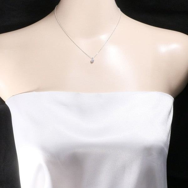 K18 White Gold Zircon Necklace