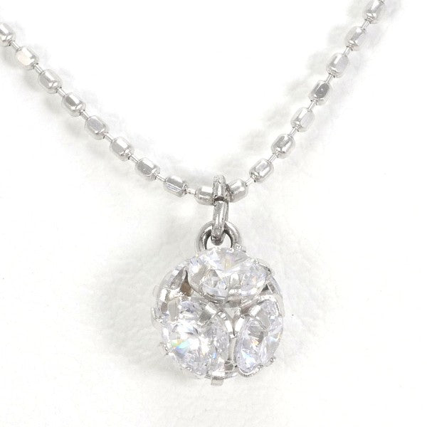 K18 White Gold Zircon Necklace