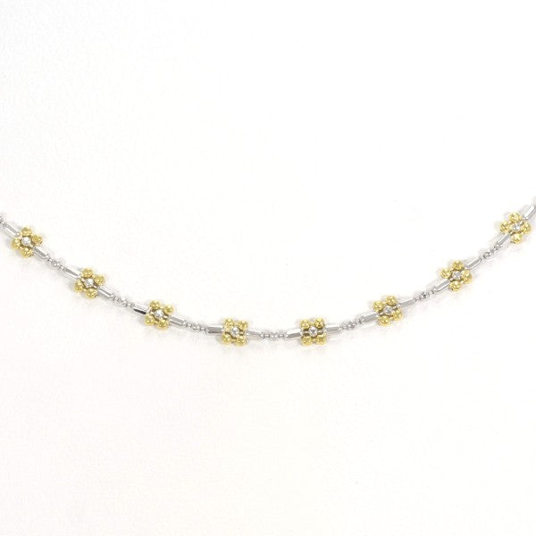 K18 Yellow Gold White Gold Necklace