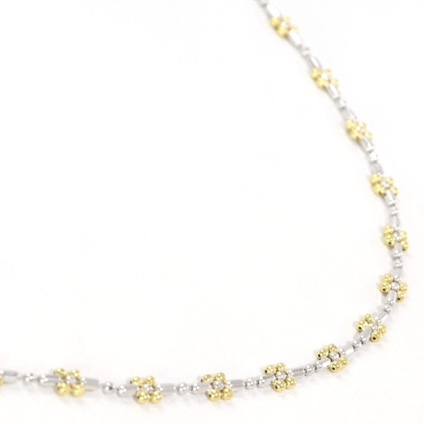 K18 Yellow Gold White Gold Necklace