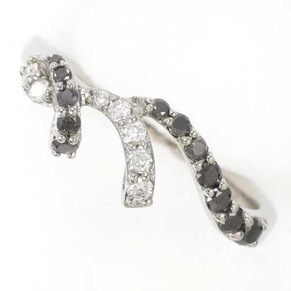 K18 White Gold Black Diamond Ring