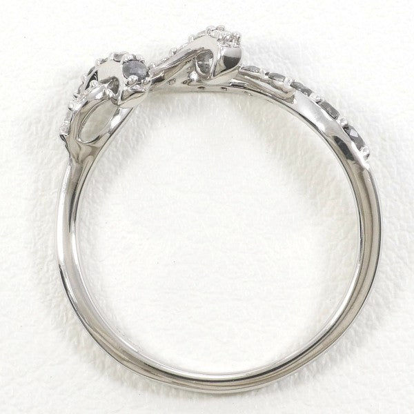 K18 White Gold Black Diamond Ring