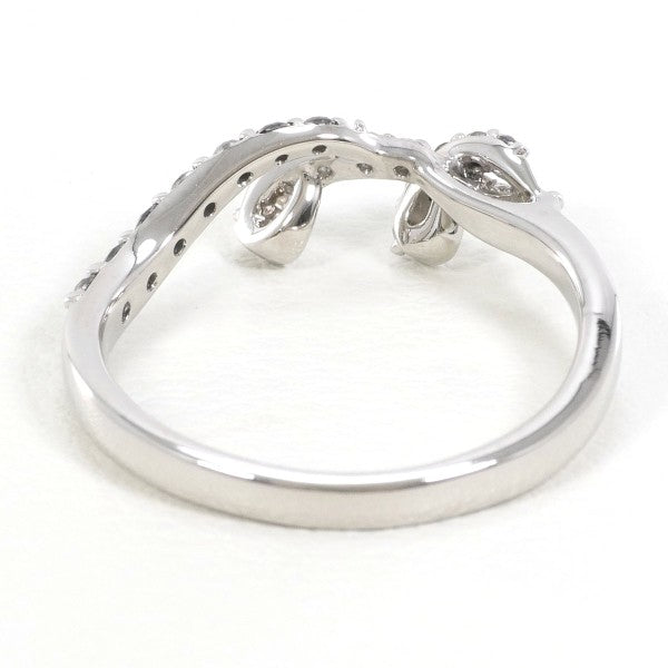 K18 White Gold Black Diamond Ring