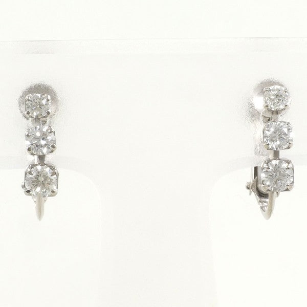 K18 White Gold K14 Diamond Earrings