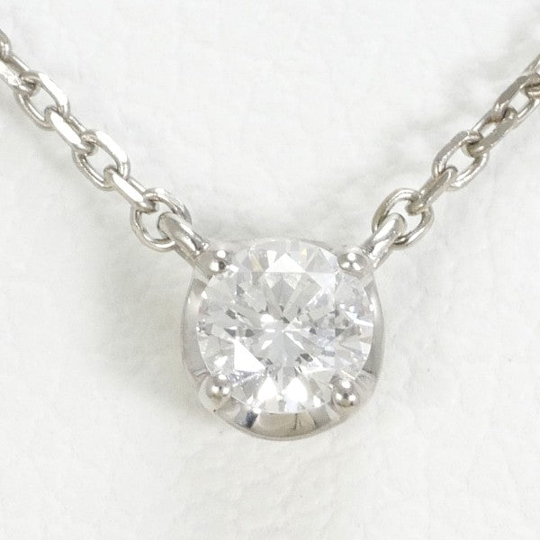 4℃ K10 White Gold Diamond Necklace