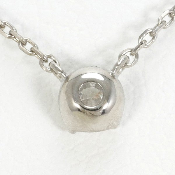 4℃ K10 White Gold Diamond Necklace