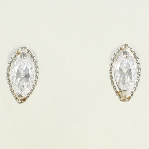 PT900 Platinum Zirconia Earrings