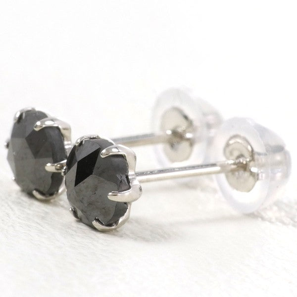 PT900 Platinum Black Diamond Earrings