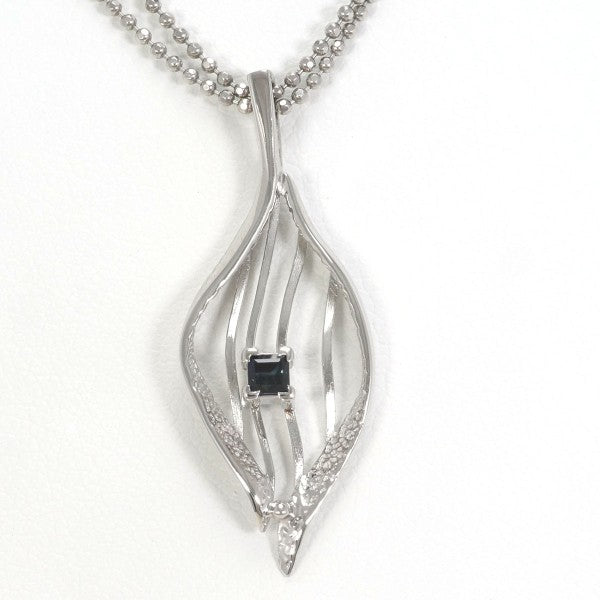 PT850 Platinum Sapphire Necklace