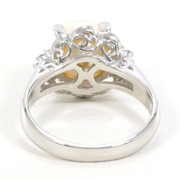 PT900 Platinum Pearl Ring 12.5