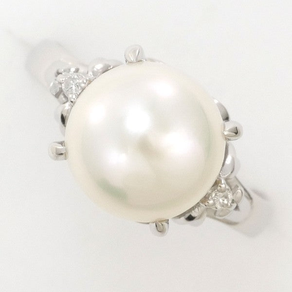 PT900 Platinum Pearl Ring 9.5