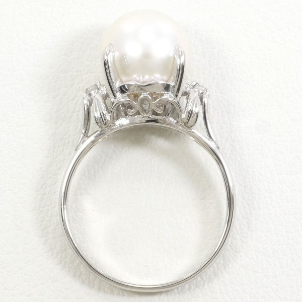 PT900 Platinum Pearl Ring 9.5