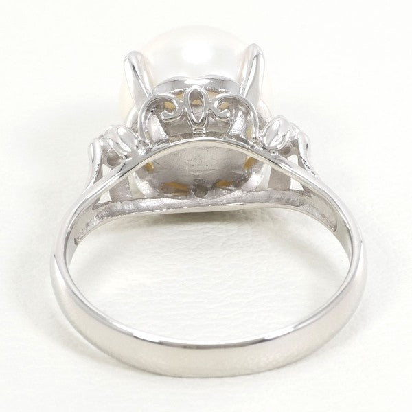 PT900 Platinum Pearl Ring 9.5