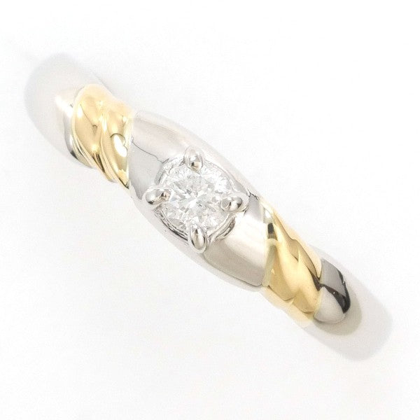 PT900 Platinum K18 Yellow Gold Diamond Ring