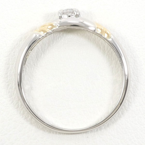 PT900 Platinum K18 Yellow Gold Diamond Ring