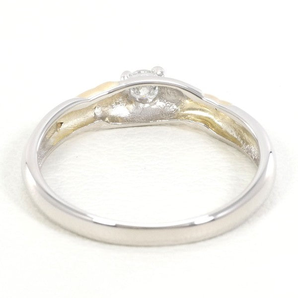 PT900 Platinum K18 Yellow Gold Diamond Ring