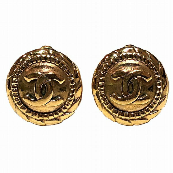 Chanel Vintage Round Coco Mark Earrings 2398