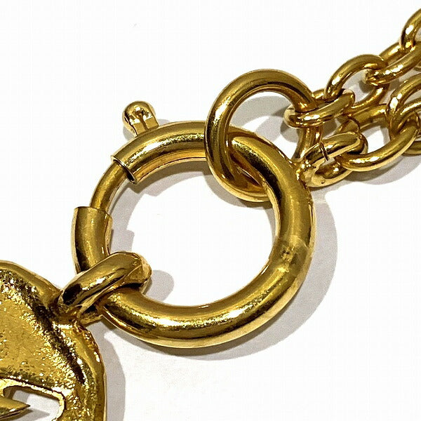 Chanel Gold Logo Plate Necklace