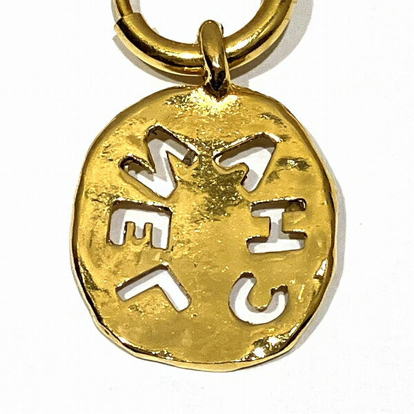 Chanel Gold Logo Plate Necklace