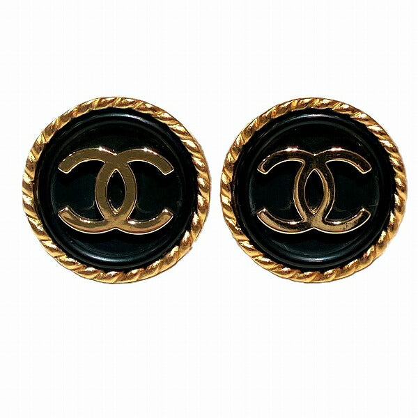 Chanel Vintage Coco Button Earrings