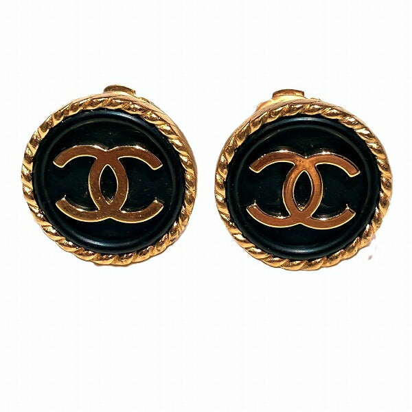 Chanel Vintage Coco Button Earrings