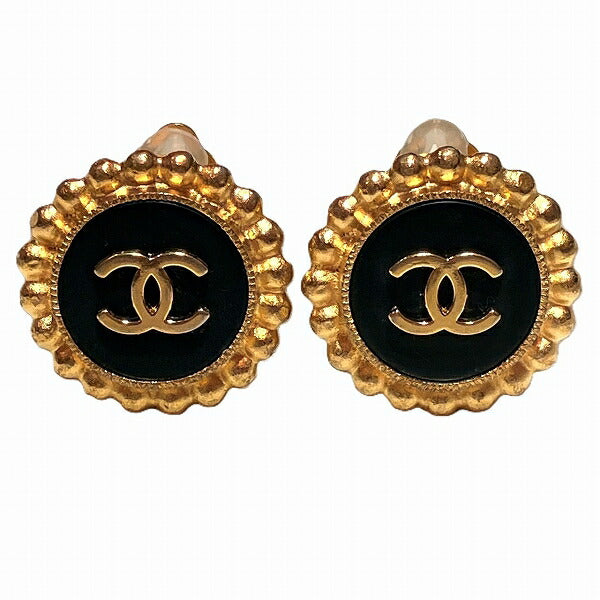 Chanel Vintage Coco Button Earrings